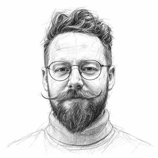 Pencil portrait of Kristof Dewilde